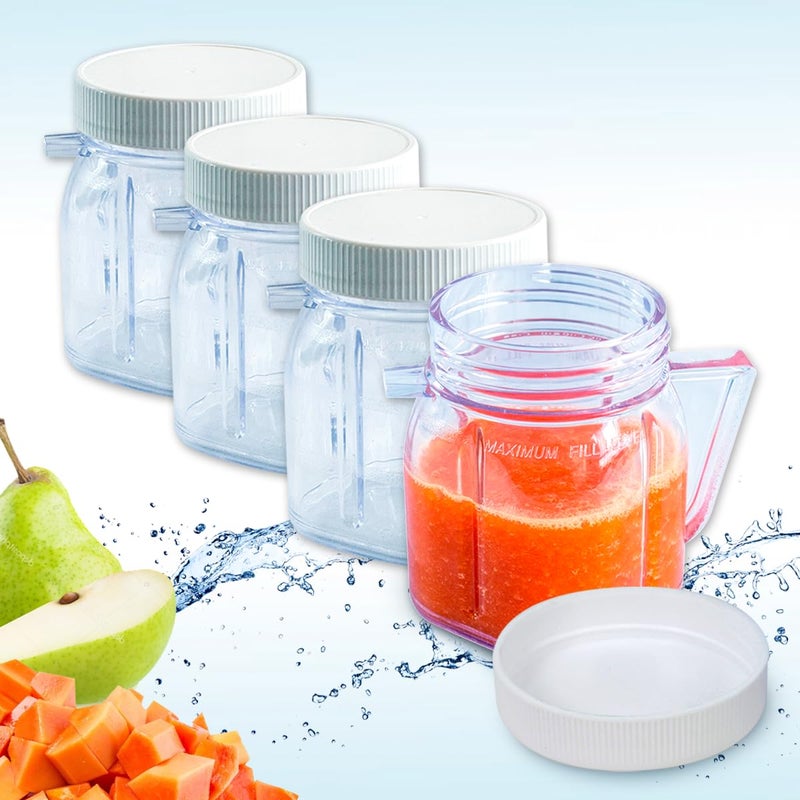 SAFFIRE Replacement Mini 1-cup Plastic Jar by Saffire, fits most Oster Blenders (4 Pieces) - Image 1